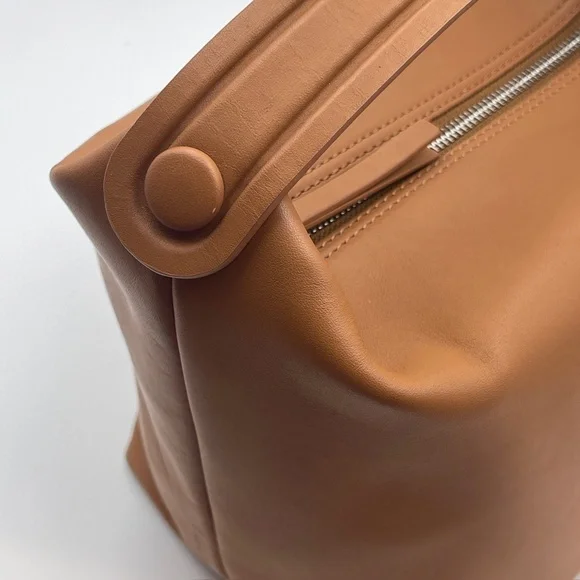 The Row Brown Leather Les Bains Clutch hobo Bag RARE HARD TO FIND - Picture 10 of 10